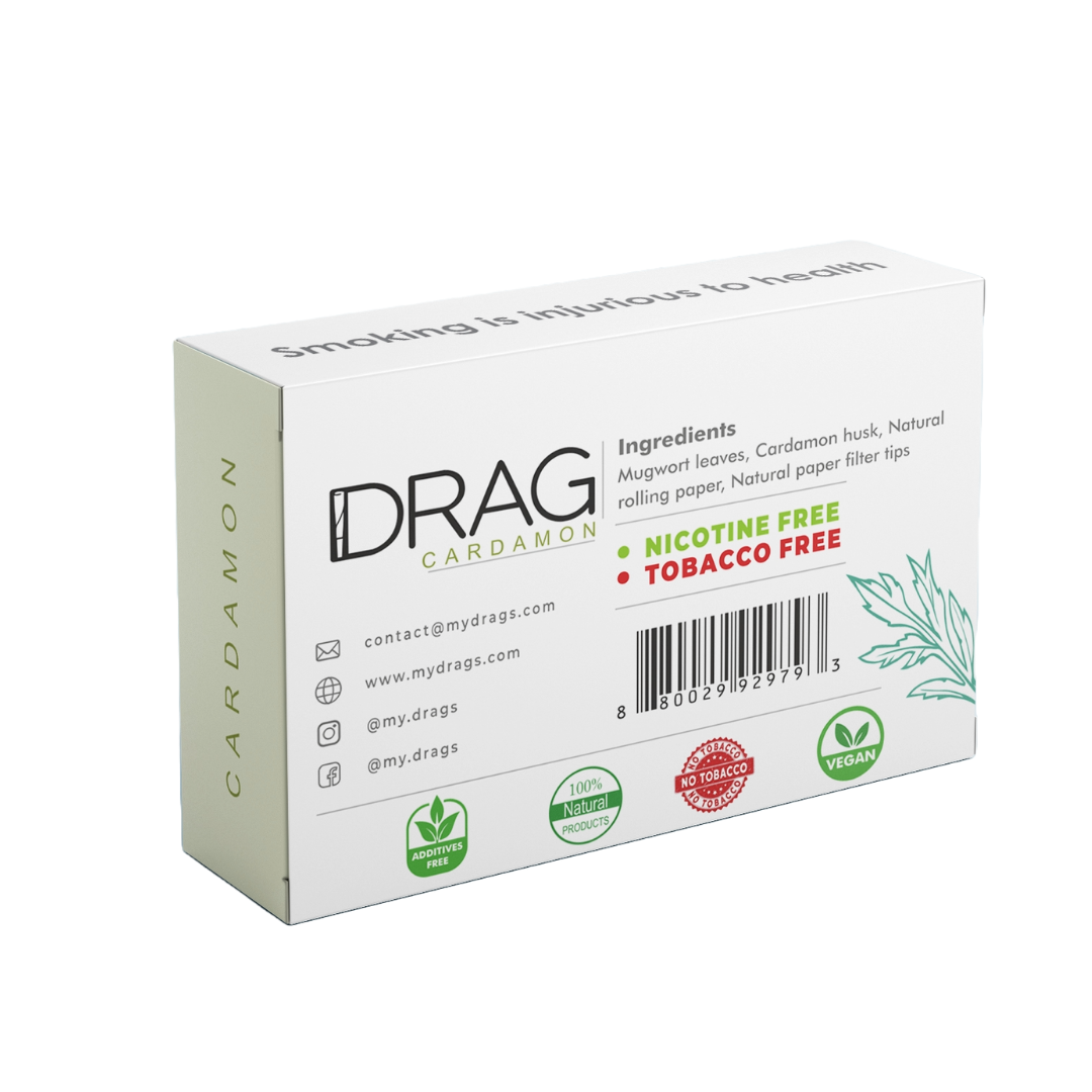 Drag Cardamom - Herbal Preroll | Mugwort & Cardamom Husk | Tobacco-Free & Nicotine-Free