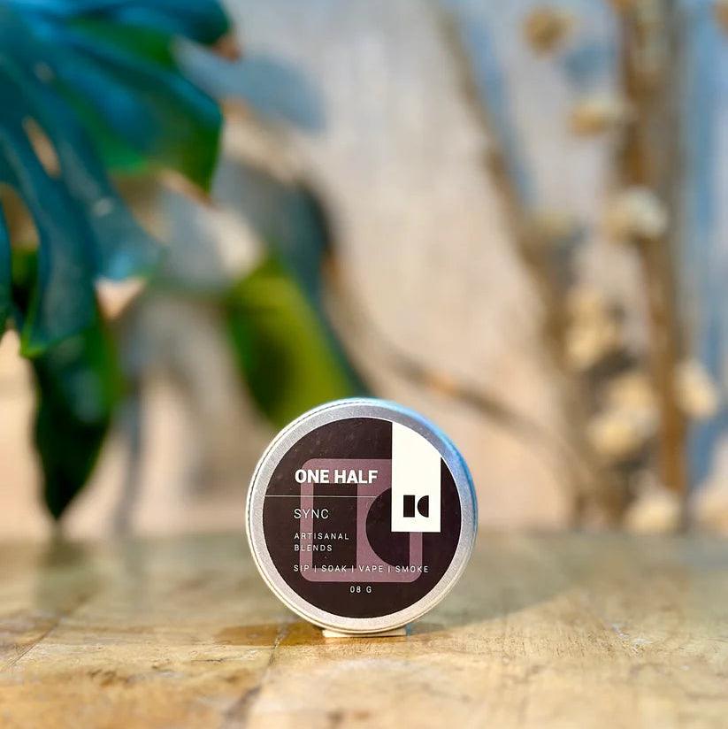 One Half SYNC 8gm Tin- Herbal Smoking Blend.