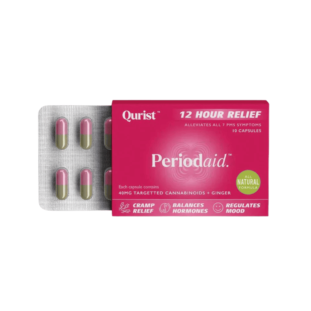 Qurist Periodaid - long-lasting pain relief and facilitates a hormonal balance to tackle all 7 PMS symptoms - CBD Store India