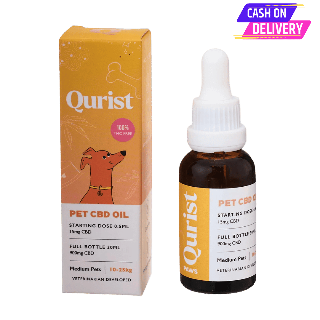 Qurist Pet CBD Oil - For Medium Pets - 900mg - CBD Store India