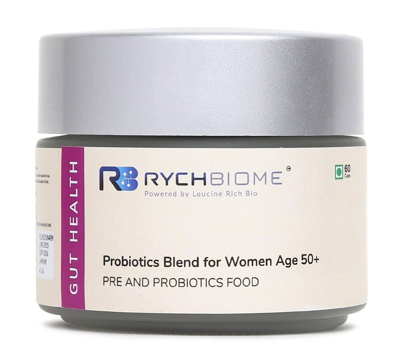 RychBiome by BugSpeaks - Probiotics Blend for Women Age 50+ (60 Capsules).