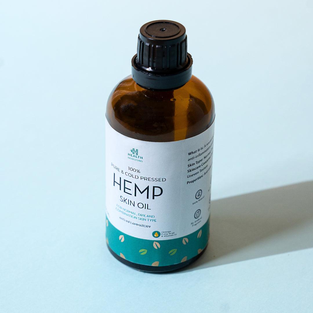 Health Horizons Cold Pressed Hemp Oil for Massage -100 mlHemp Massage OilCold Pressed Hemp Oil for Massage | Skin Moisturizer | CBD Store India