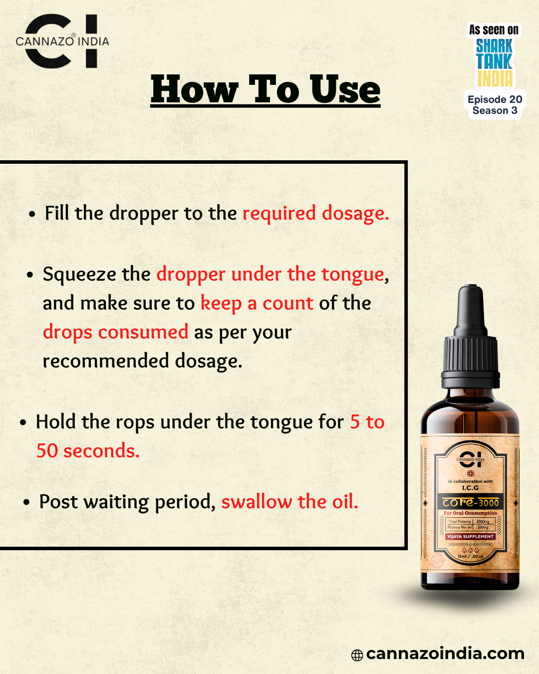 CI’s Core 3000 – Anti Inflammatory Cannabis Oil | Natural Relief for Inflammation