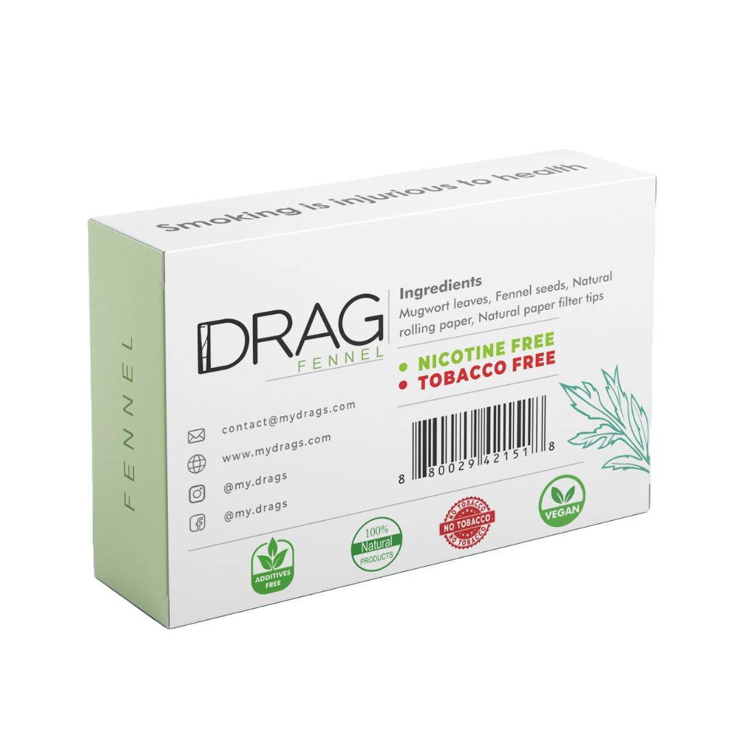 Drag Fennel - Herbal Preroll | Mugwort & Fennel Seeds | Tobacco-Free & Nicotine-Free