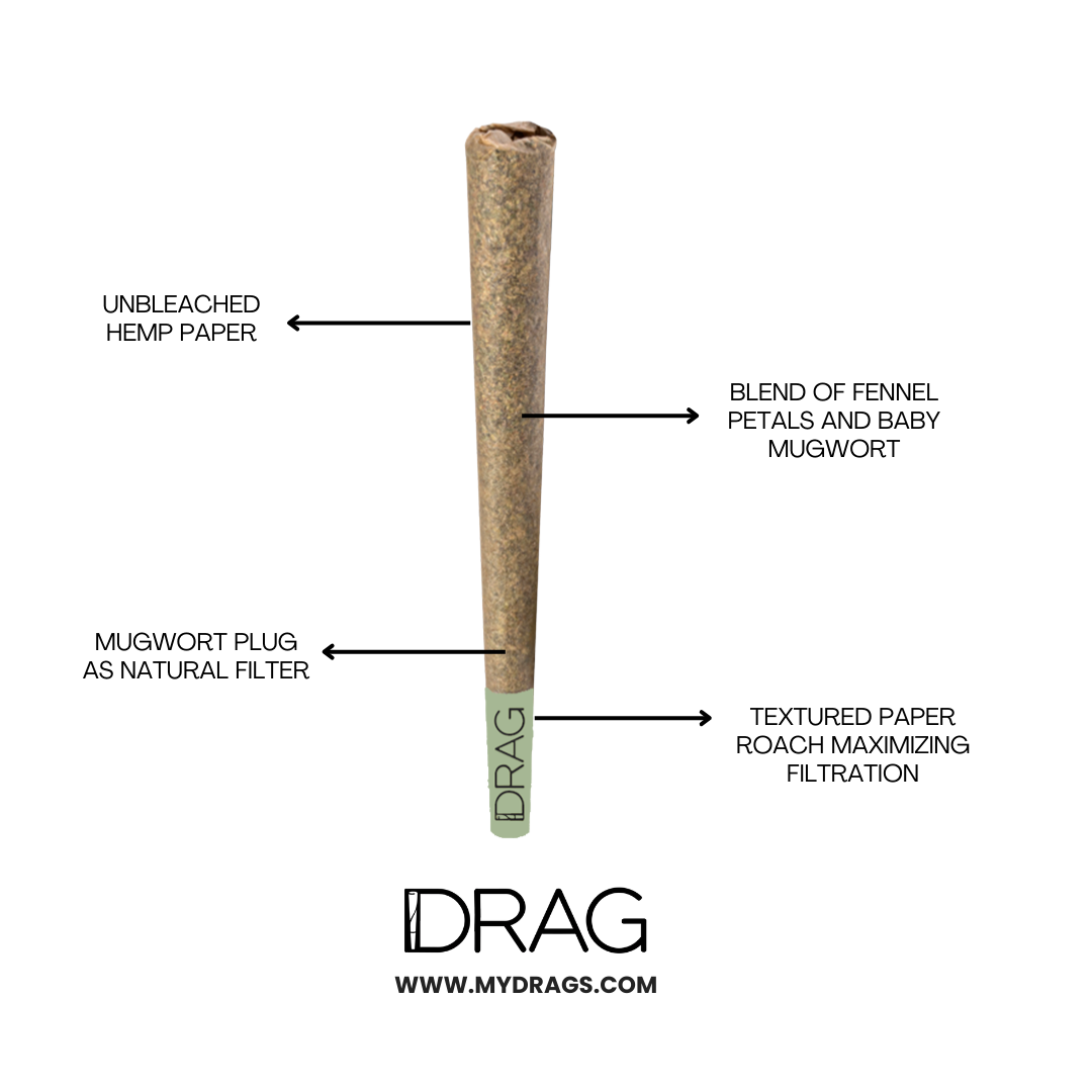 Drag Fennel - Herbal Preroll | Mugwort & Fennel Seeds | Tobacco-Free & Nicotine-Free