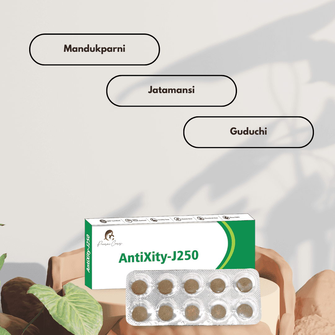 Paarmi Cares- AntiXity-J250 (For Anxiety)Ayurvedic TabletPaarmi Cares AntiXity-J250 Anxiety Relief Supplements