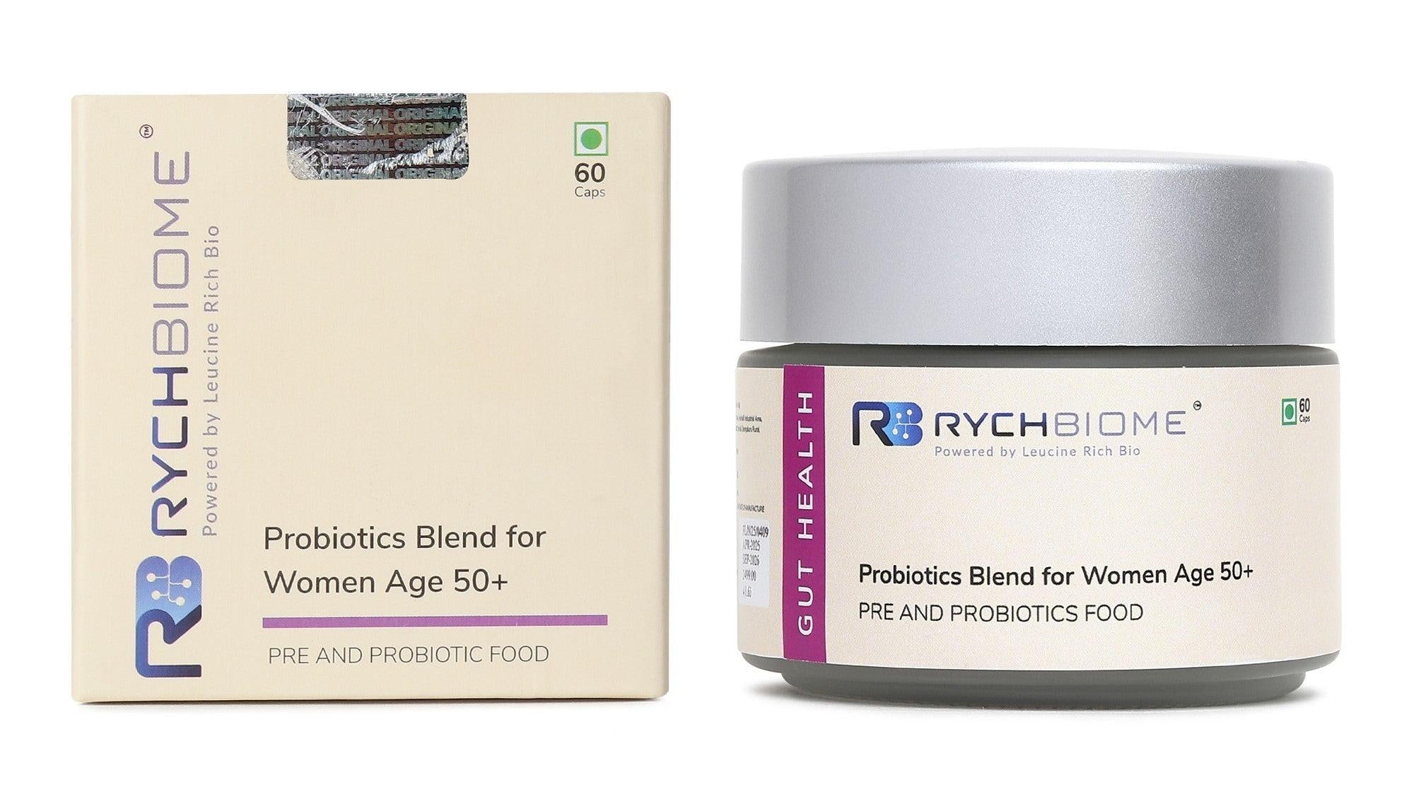 RychBiome by BugSpeaks - Probiotics Blend for Women Age 50+ (60 Capsules).