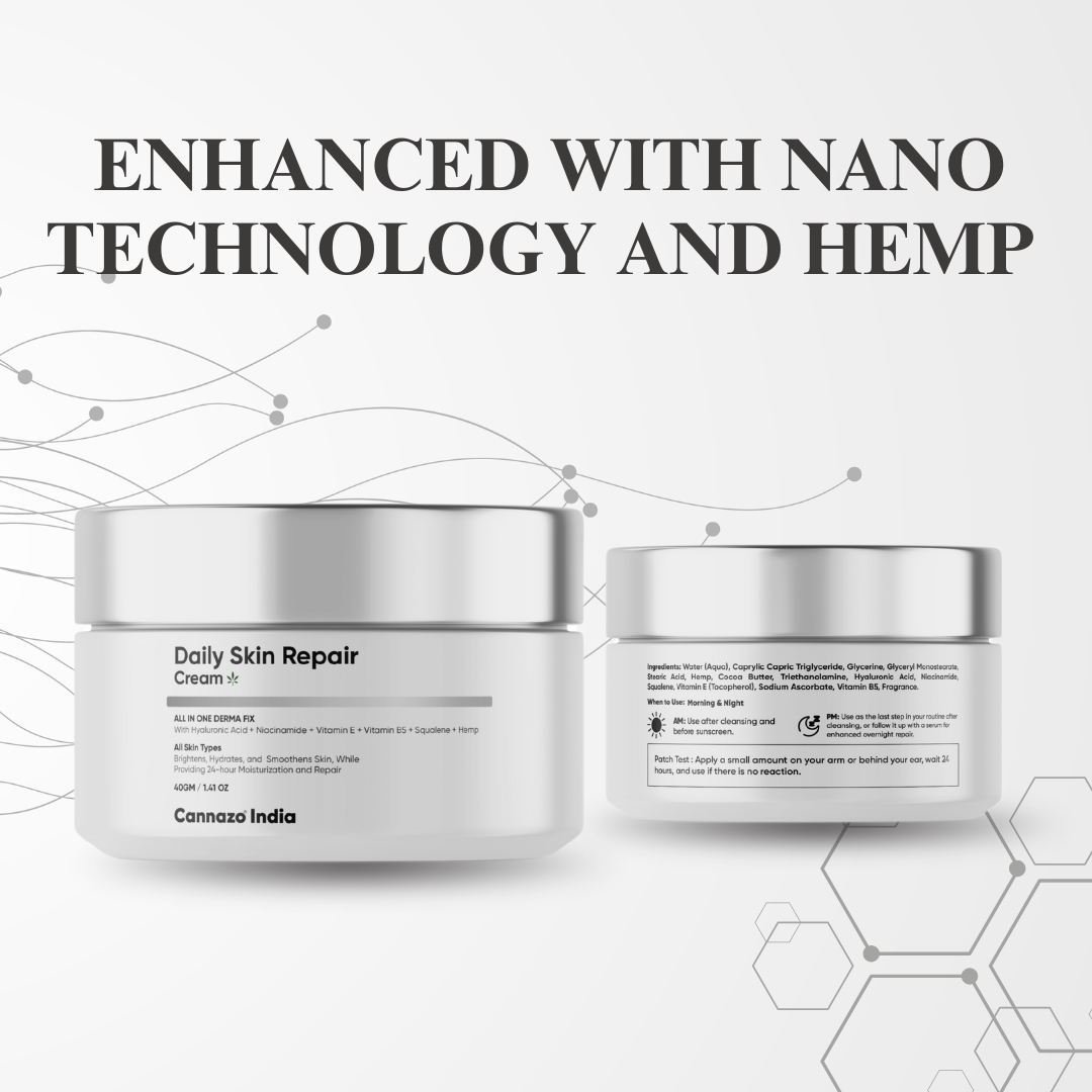 Cannazo Daily Skin Repair Cream | Hydration, Repair & Glow Formula.