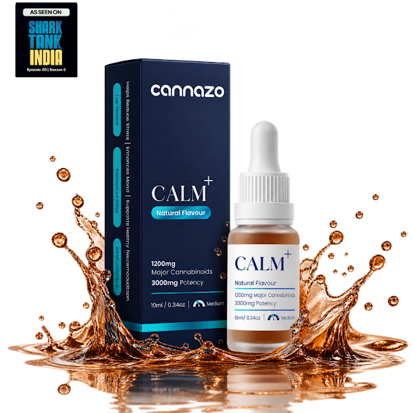 Cannazo Calm Plus (Vijaya Amrit) 3000mg - Naturally Derived CBD-Rich Drops for Calm, Anxiety & Mood Balance