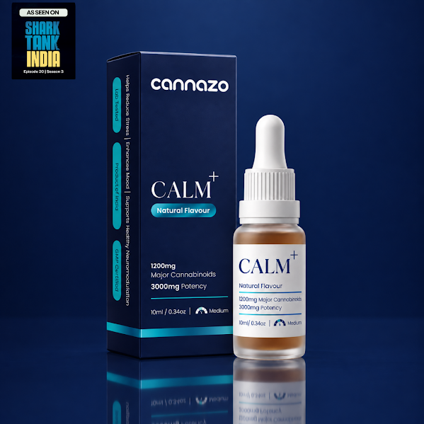 Cannazo Calm Plus (Vijaya Amrit) 3000mg - Naturally Derived CBD-Rich Drops for Calm, Anxiety & Mood Balance