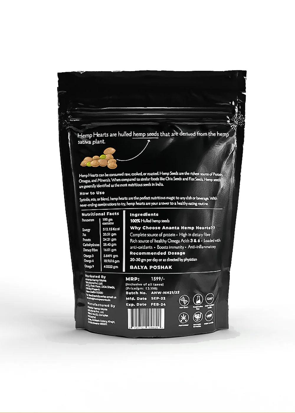 Ananta Hemp HeartsHealth CareAnanta Hemp Hearts | Ayurvedic Hemp Food for a Healthier Life | CSIN