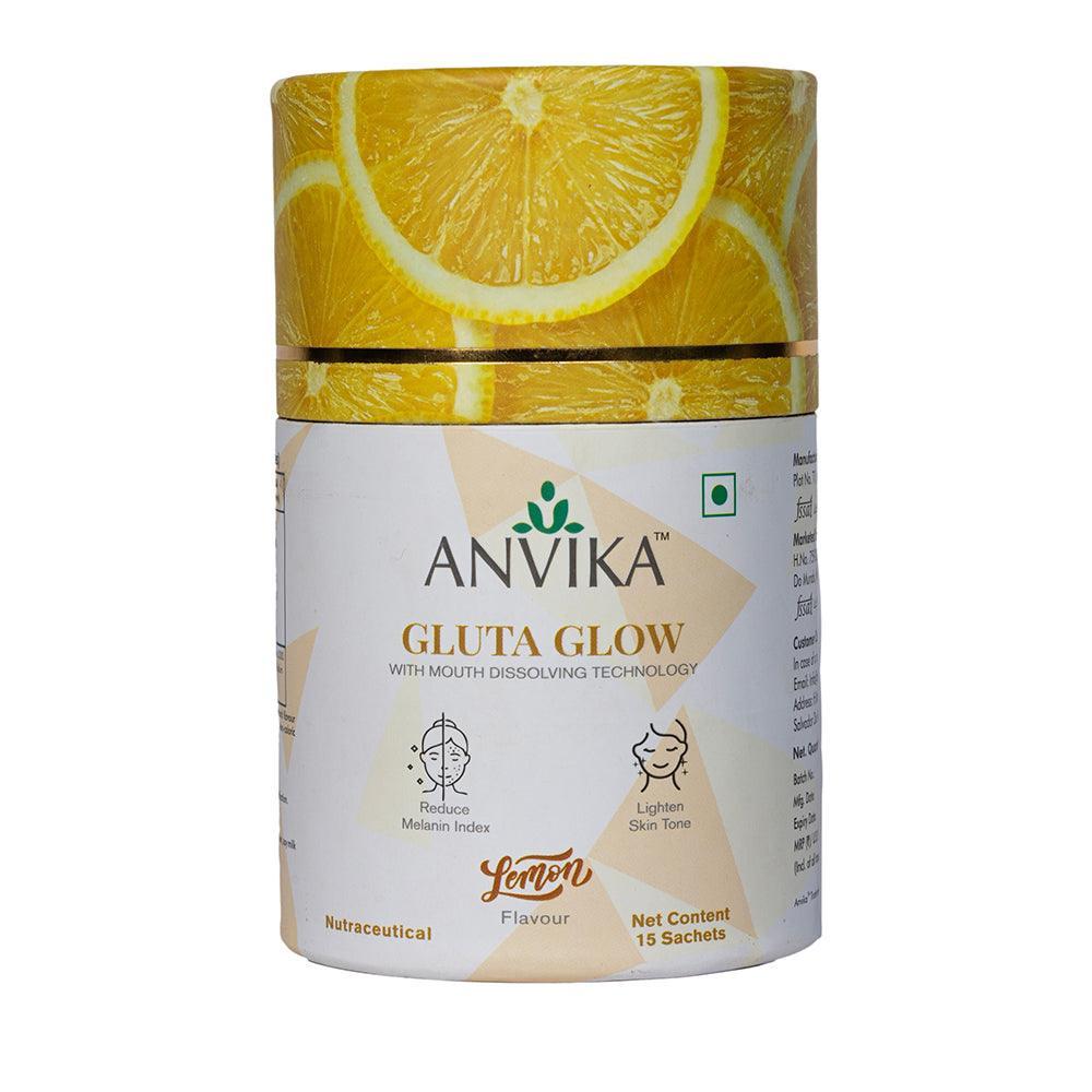 Anvika Gluta Glow Fast Acting Skin Brightening with Mouth Dissolving Technology.