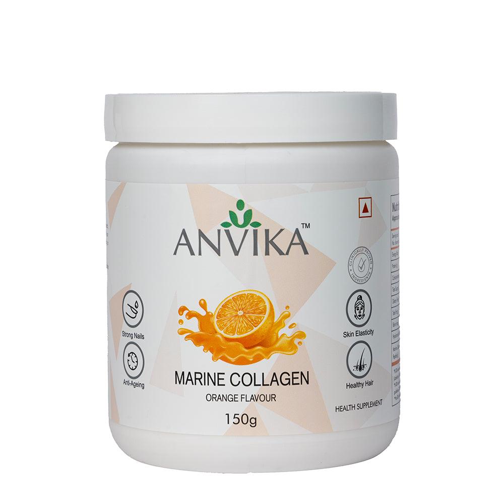 Anvika Marine Collagen 150gm Premium Japanese Peptides for Skin, Hairs, and NailsMarine CollagenAnvika Marine Collagen Peptides - Skin & Hair | Potent Care