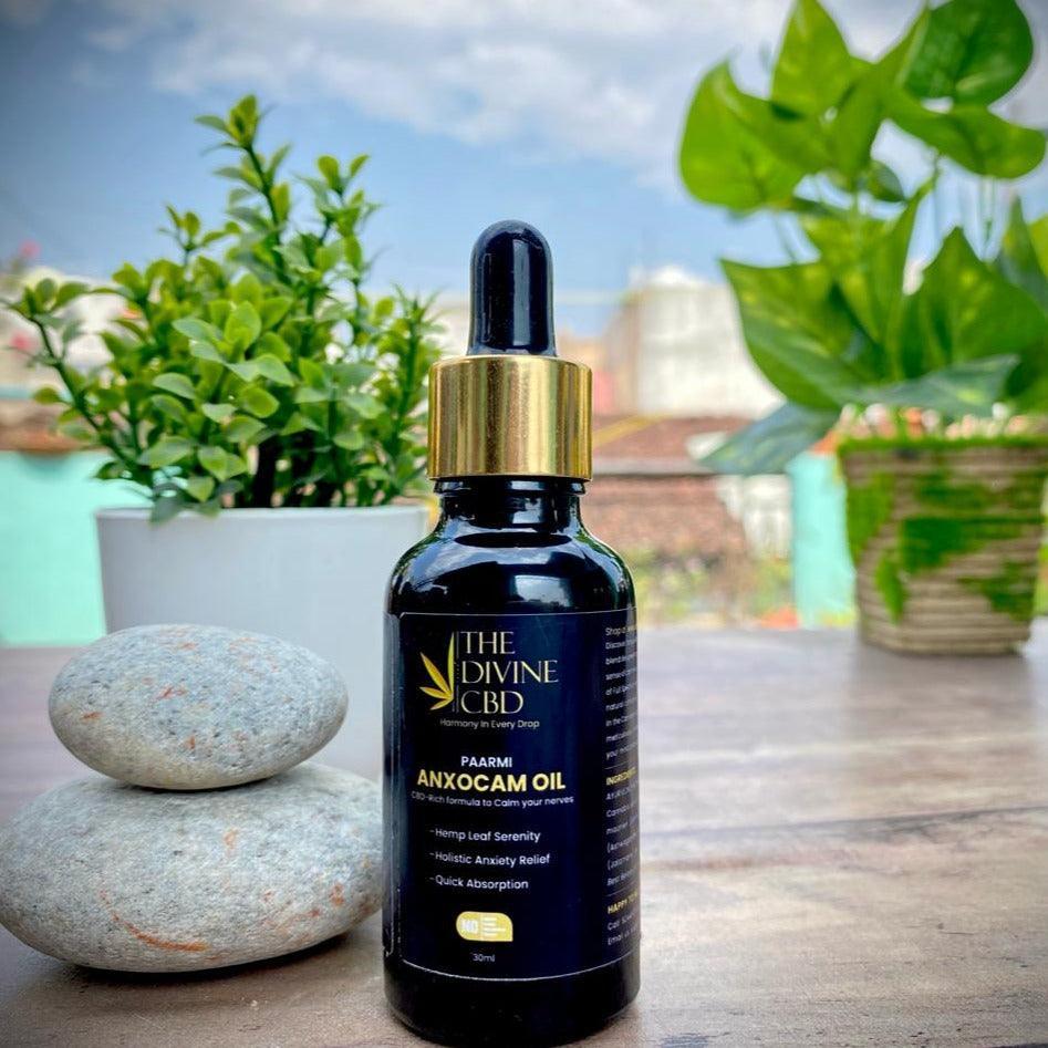 Paarmi Cares- Anxocam Oil | Calming Essence Hemp Leaf Extract | For Stress, Anxiety and RelaxationBody OilPaarmi Cares Anxocam Oil - Anxiety Relief Hemp Oil | Quick Relaxation