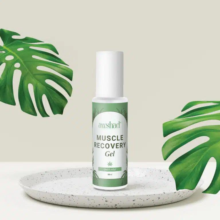 Awshad Muscle Recovery Gel – CBD-based topical for muscle and body stiffness.