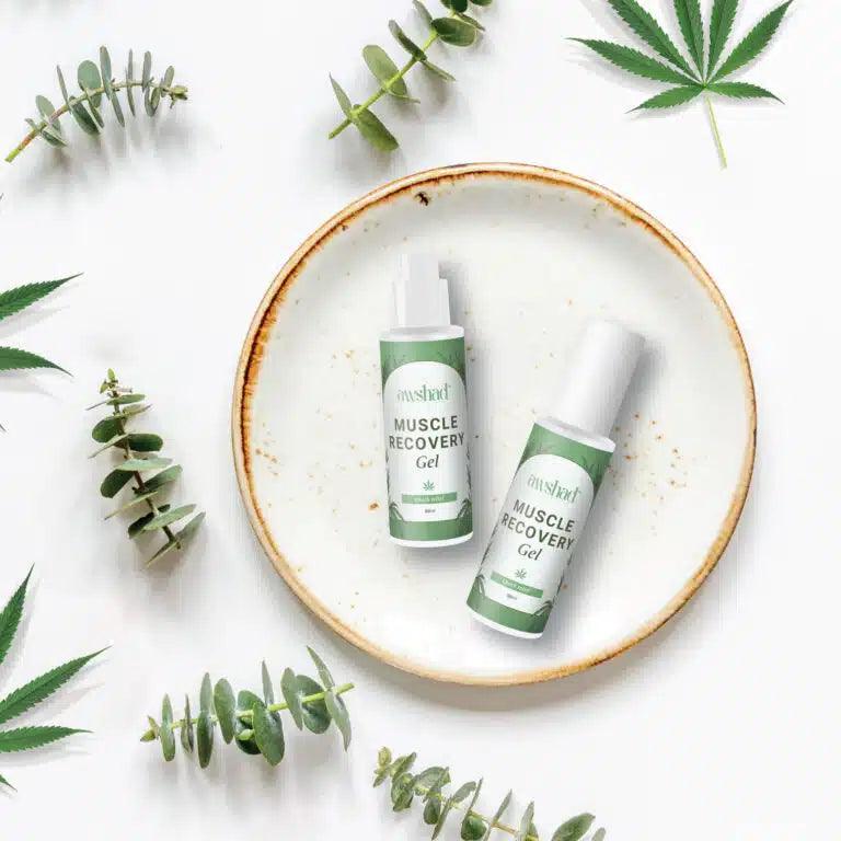 Awshad Muscle Recovery Gel – CBD-based topical for muscle and body stiffness.