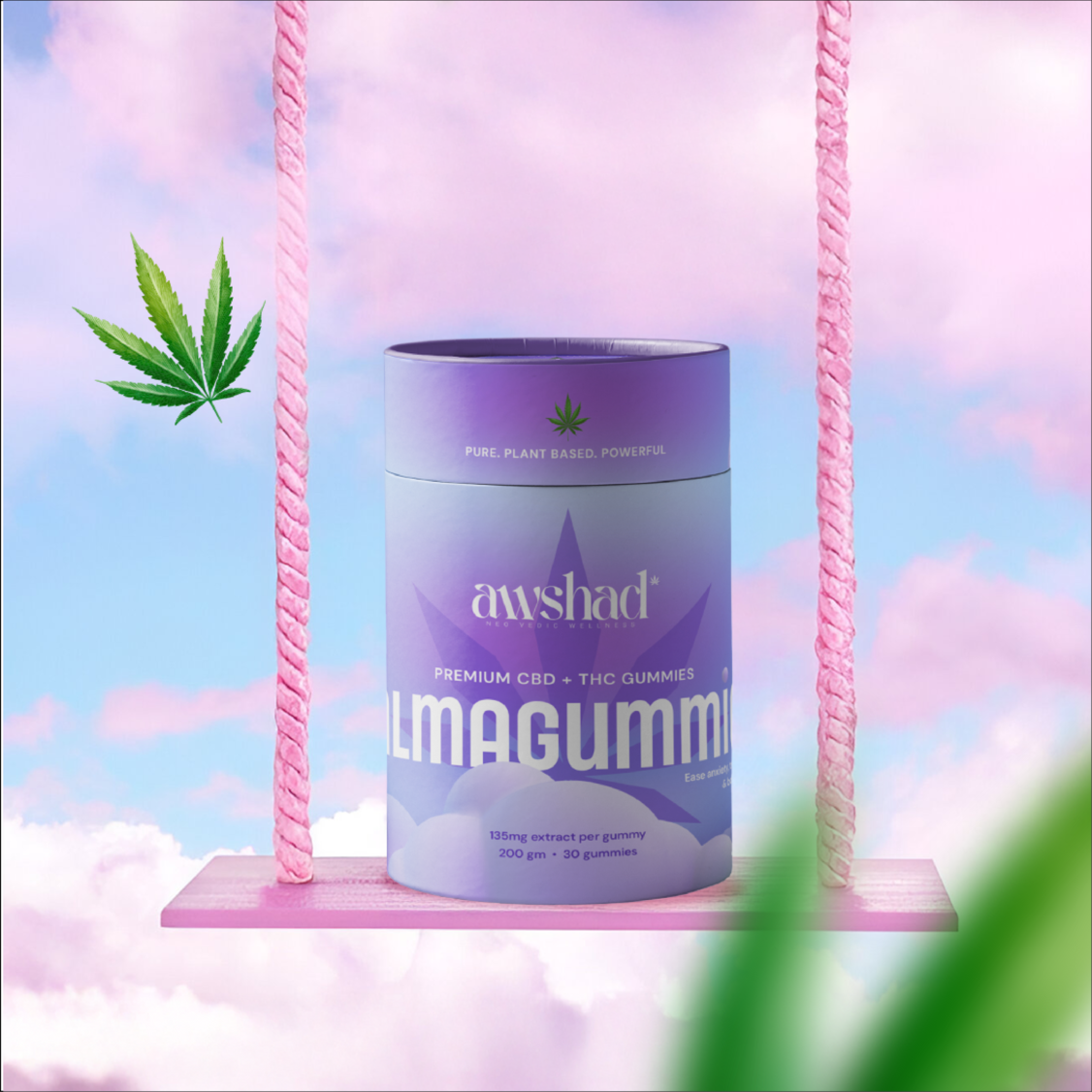 Awshad Premium CBD+THC Calmagummies.