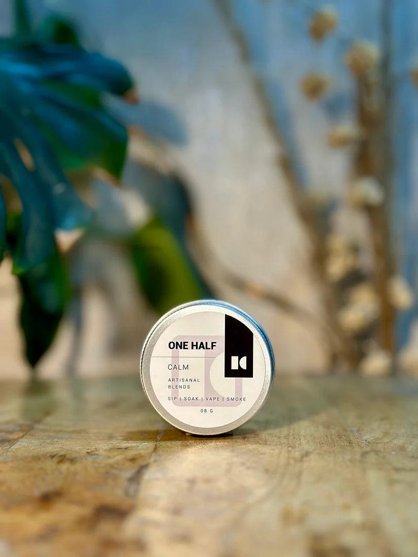 One Half - Calm 8gm Tin | Herbal Smoking Blend.
