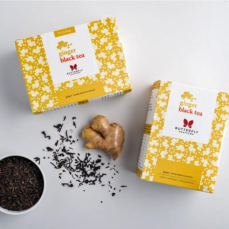 Butterfly Ayurveda- Ginger Black TeaTea & InfusionsButterfly Ayurveda Ginger Black Tea - Benefits | Digestion Boost