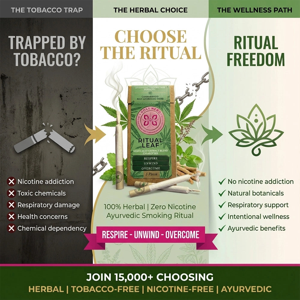 Holi Herb Ritual Leaf Herbal Cigarettes 5 Pack | Vijaya Blend