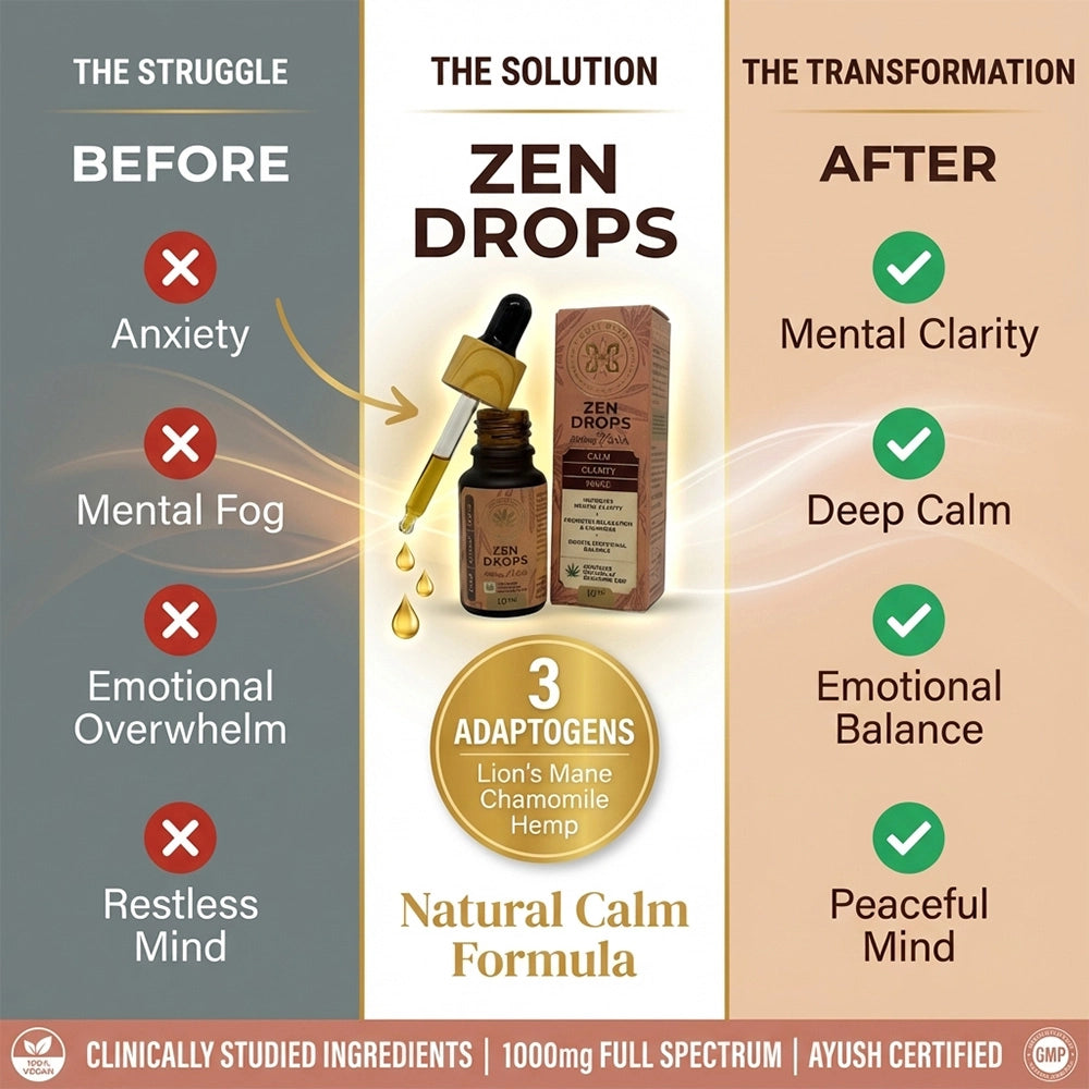 Holi Herb Zen Drops | Vijaya, Tulsi & Shilajit Wellness