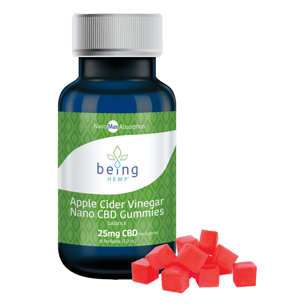Being Hemp BALANCE CBD Apple Cider Vinegar + Nano CBD Gummies.