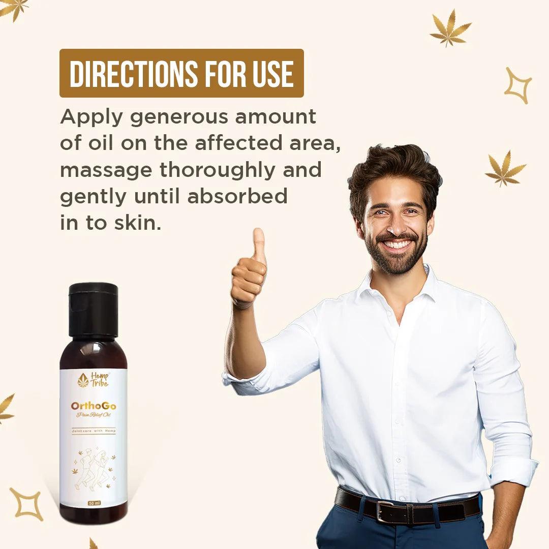 Hemp Tribe- OrthoGo Pain Relief OilPain relief oilOrthoGo Hemp Pain Relief Oil - Ease Pain | Mobility Booster
