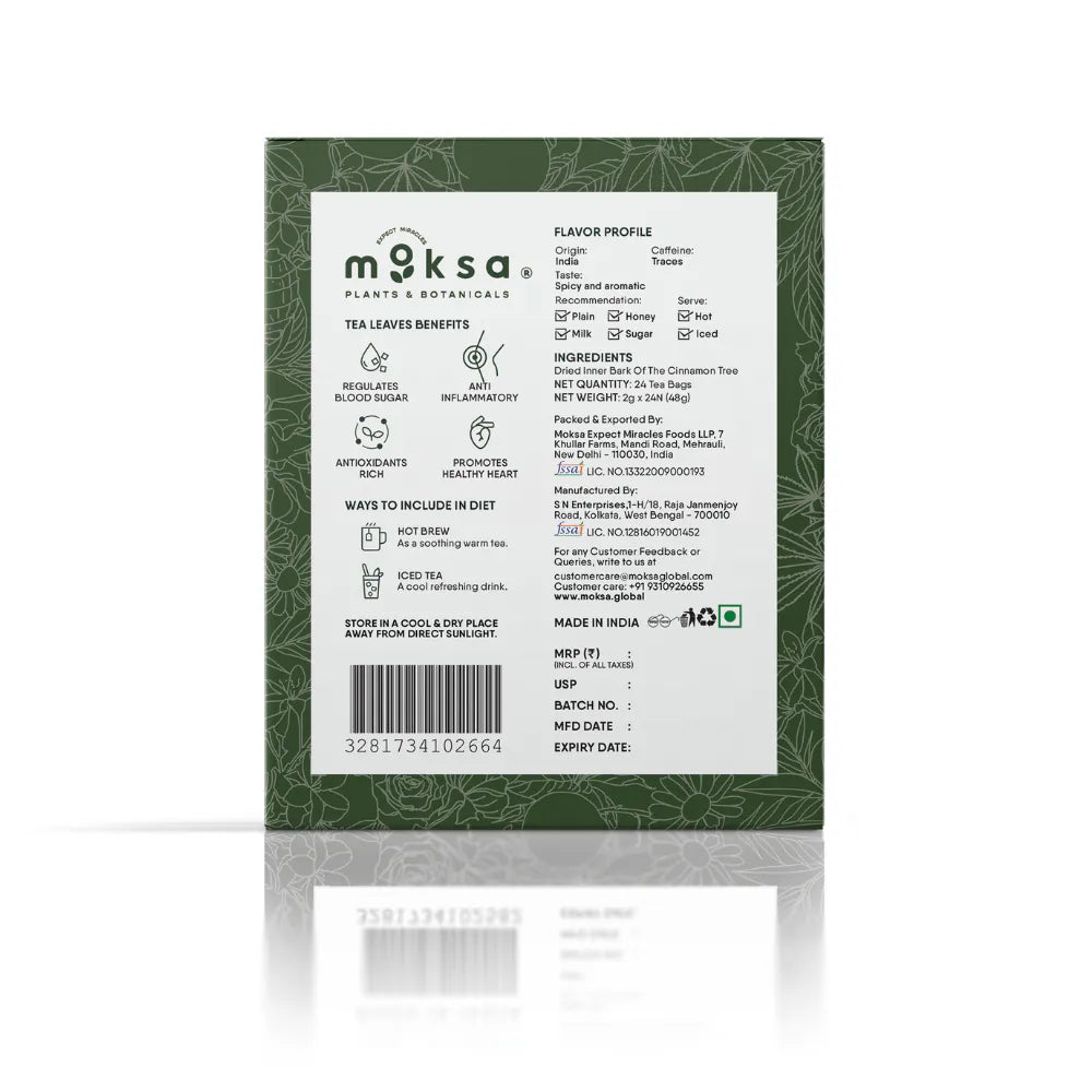Moksa Cinnamon Green Tea – Metabolism & Wellness Herbal Infusion