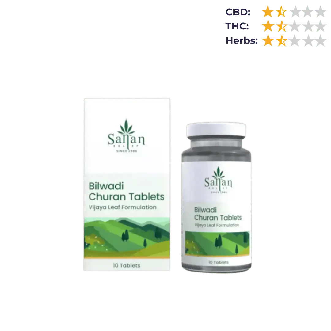 Bilwadi Churan Ayurvedic Cannabis Tablet 500mg- Sanan Relief.