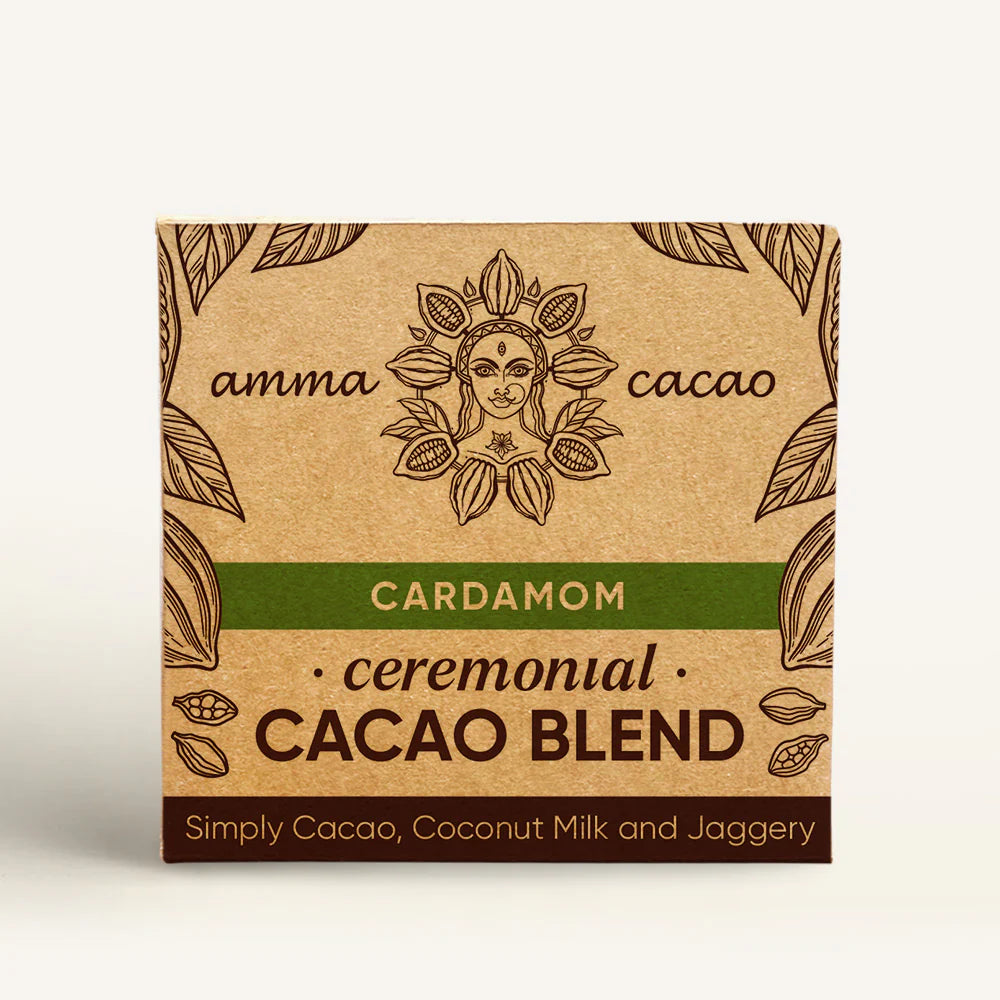 Amma Cacao Ceremonial Cacao Blend Cardamom 36g (Pack of 10)