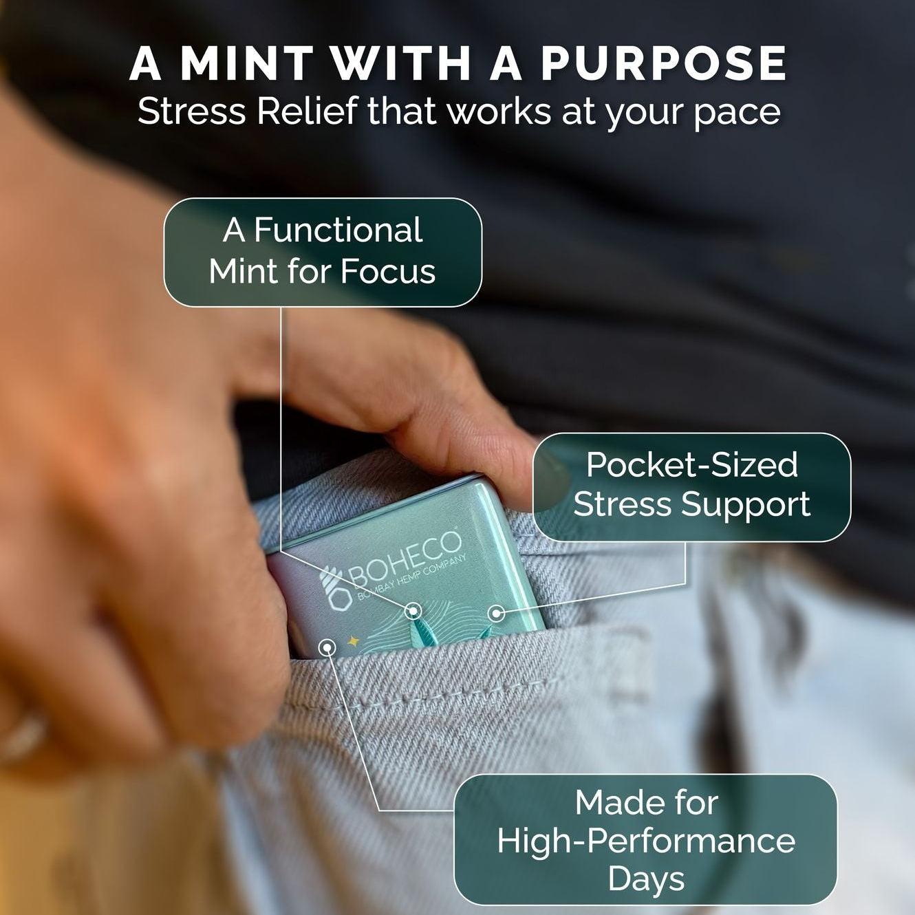 Boheco Bliss Mints (20mg CBD) - For Anxiety Relief and Focus - pack of 20.