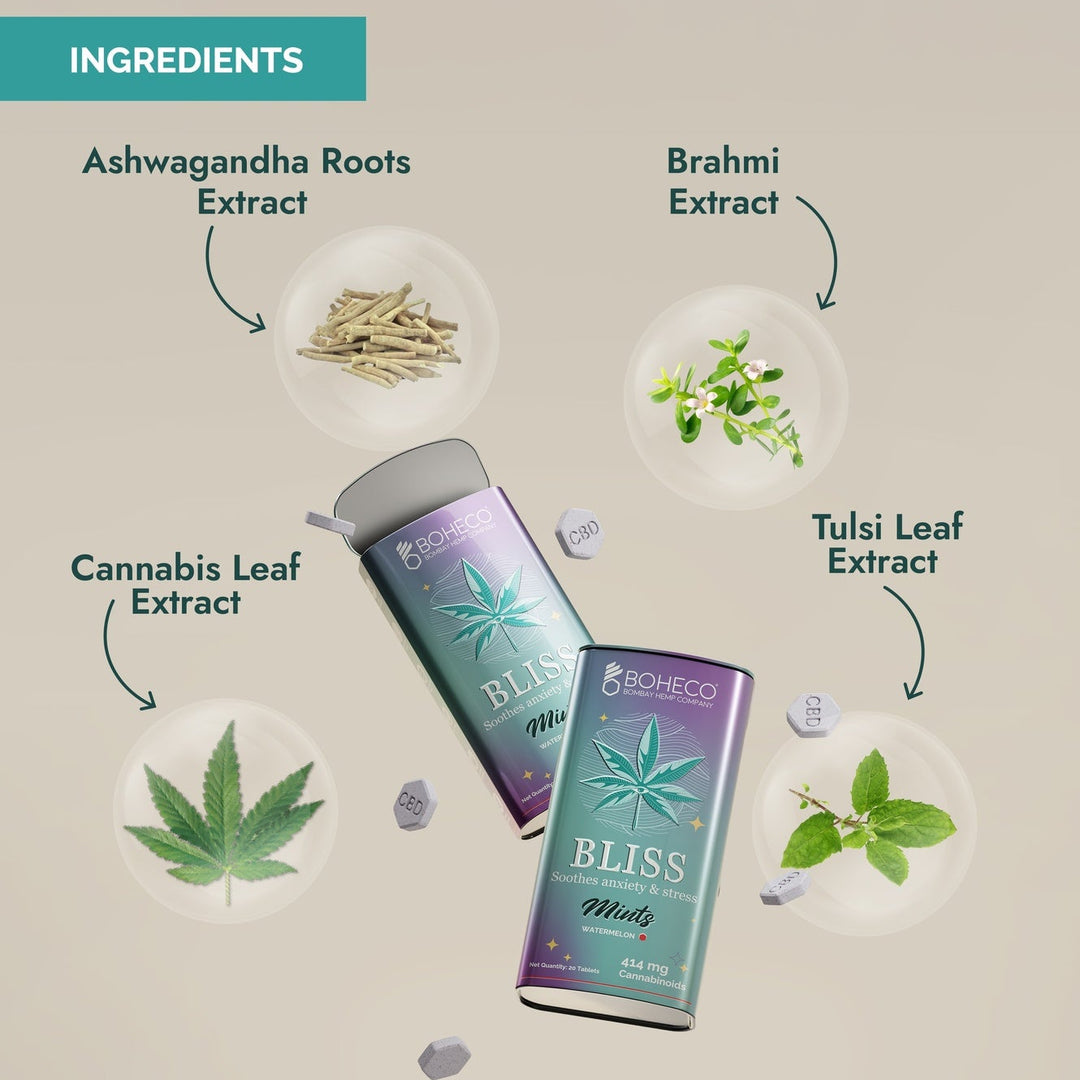 Boheco Bliss Mints (20mg CBD) - For Anxiety Relief and Focus - pack of 20