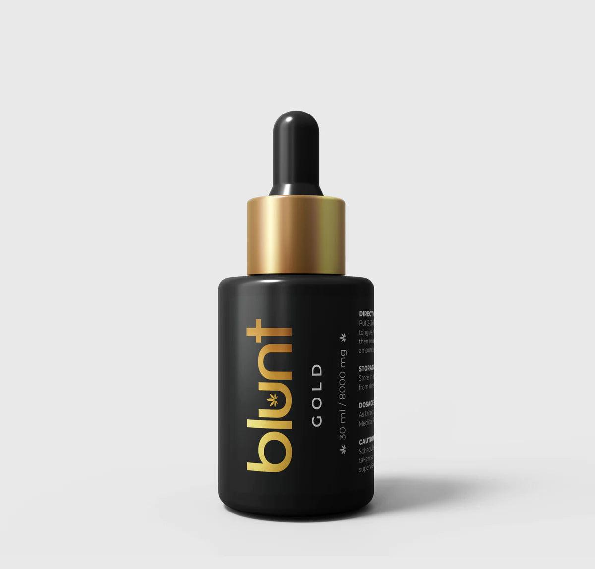 Blunt Gold+++ 8000mg High potency medical cannabis tincture.