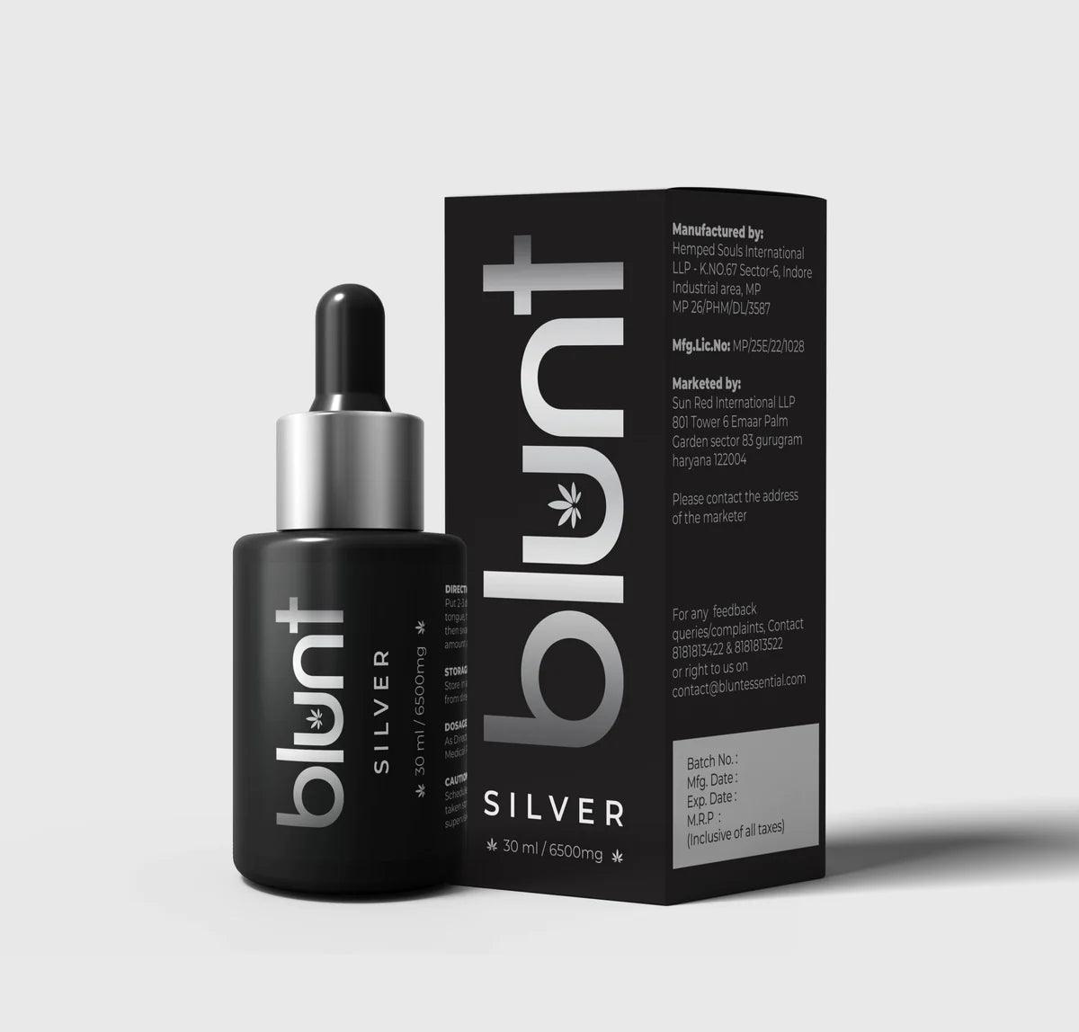 Blunt Silver++ 5000mg 1:1(CBD:THC) - for Sleep DisorderCBD Oil TincturesBlunt Silver++ CBD THC Oil - Sleep Aid | Vegan, Lab-Tested