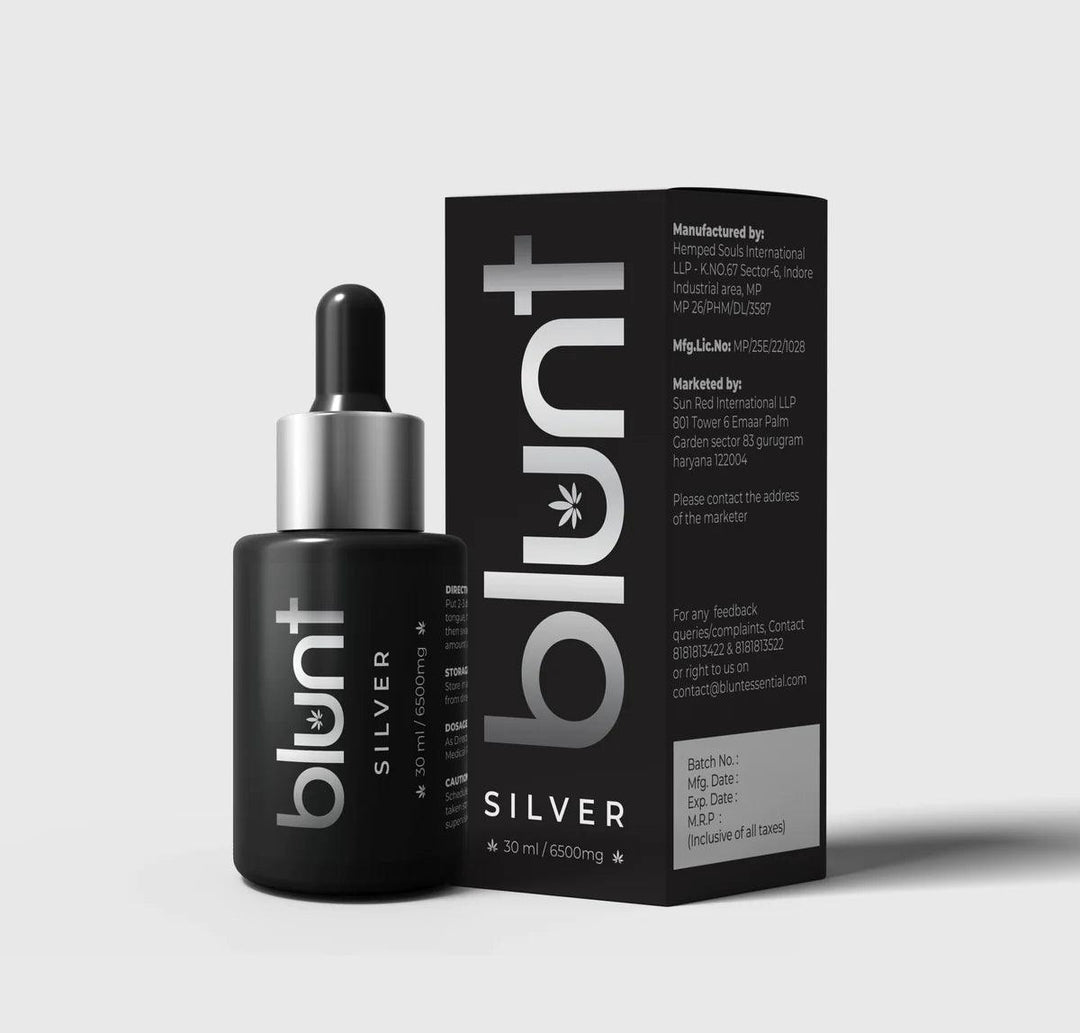 Blunt Silver++ 5000mg 1:1(CBD:THC) - for Sleep DisorderCBD Oil TincturesBlunt Silver++ CBD THC Oil - Sleep Aid | Vegan, Lab-Tested