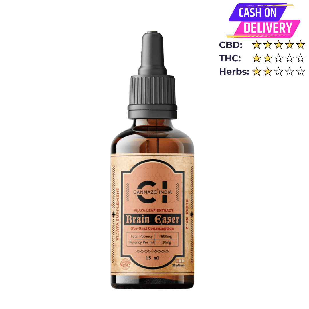 Cannazo Brain Easer Sleep- Medical Cannabis Tincture w Valerian & Brahmi - CBD Store India