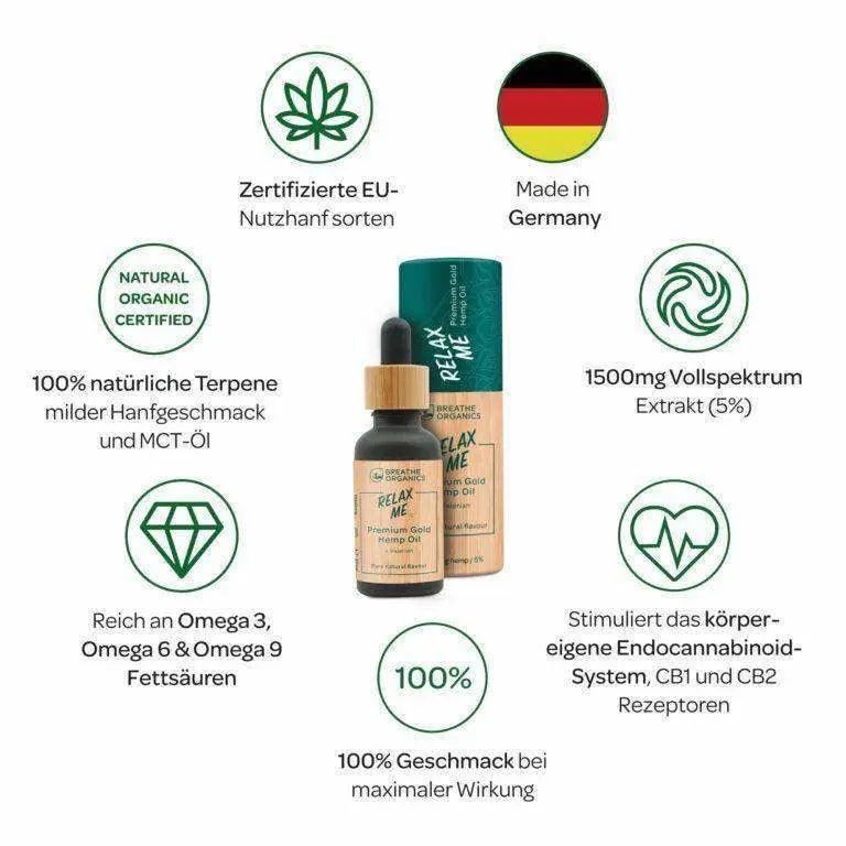Breathe Organics 1500mg Relax me 10ml CBD Oil tincture.