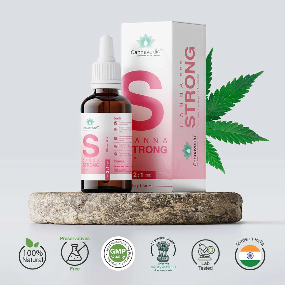 Cannavedic - CannaStrong 3000mg | 30ml | THC+CBD Oil (2:1 THC:CBD) - 100mg/ml.