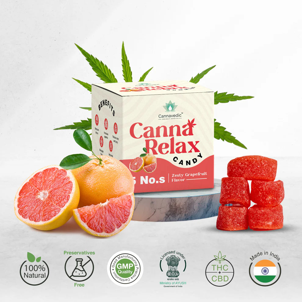 Cannavedic CannaRelax - Ayurvedic Vijaya Candy (2:1 THC:CBD) - 60mg/ Candy.