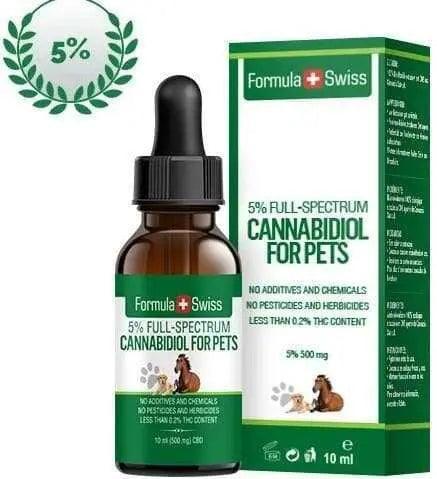 Formula Swiss 5% CBD drops in olive oil for pets, CBD tincture for dogs and cats — view 2