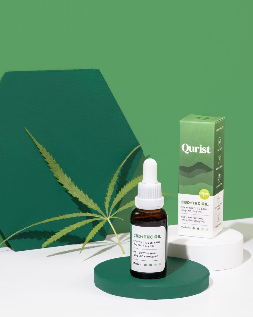 Qurist CBD + THC Oil - Medium 1000mg - CBD Store India