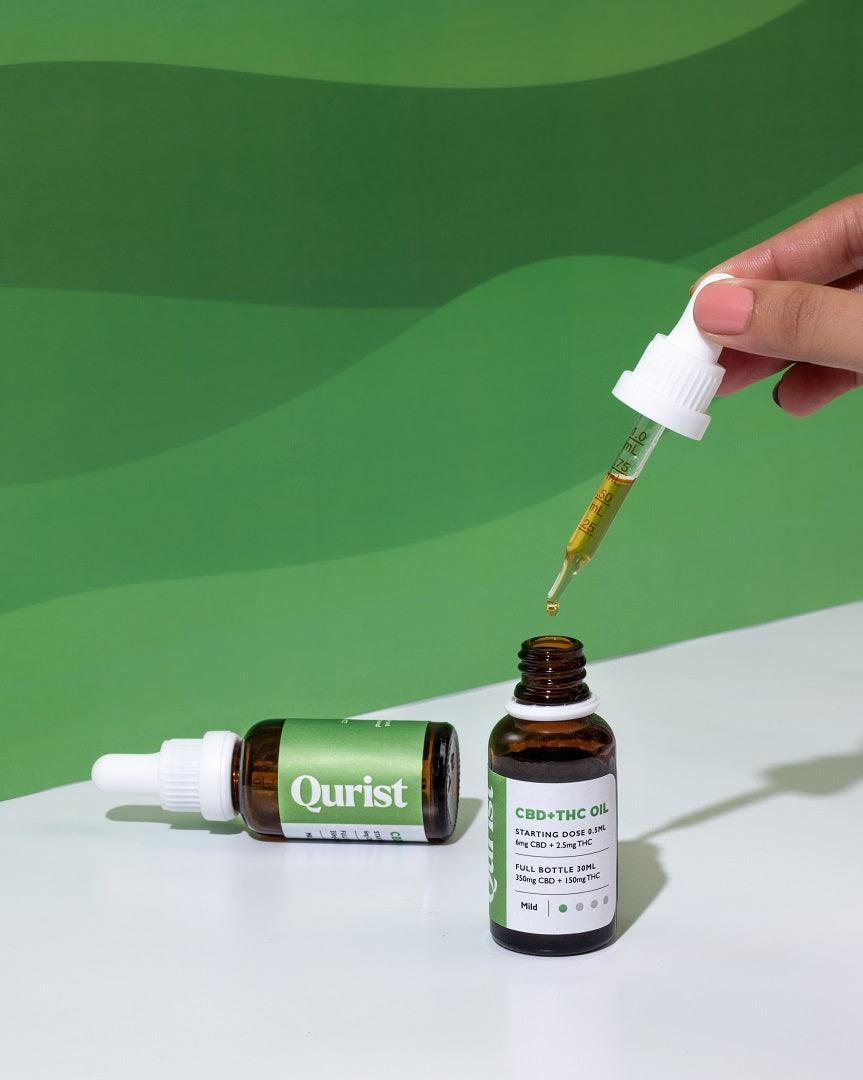 Qurist CBD + THC Oil - Mild 350mg CBD + 150mg THC.
