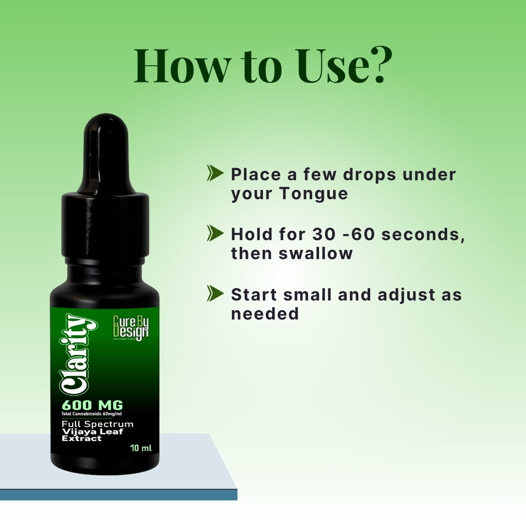 Cure By Design Clarity | CBG 2:1 Cognitive Wellness Cannabis Oil