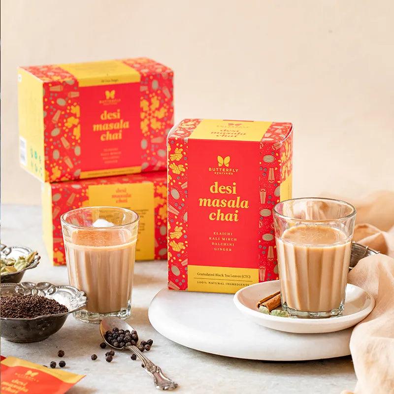 Butterfly Ayurveda- Desi Masala Chai | Tea for Boosting Immunity & DigestionHerbal TeaDesi Masala Chai Tea - Immunity & Digestion | Spices Blend