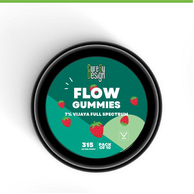 Cure by Design: Flow CBD Gummies – Relief ; Therapeutic Support 3150mg (7%).