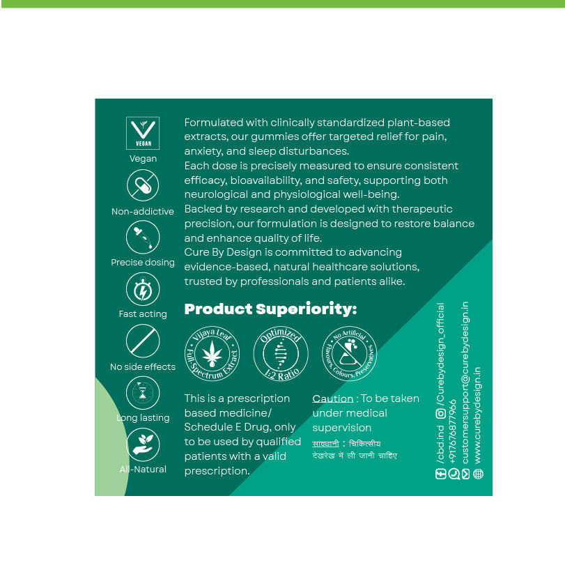 Cure by Design: Flow CBD Gummies – Relief ; Therapeutic Support 3150mg (7%)