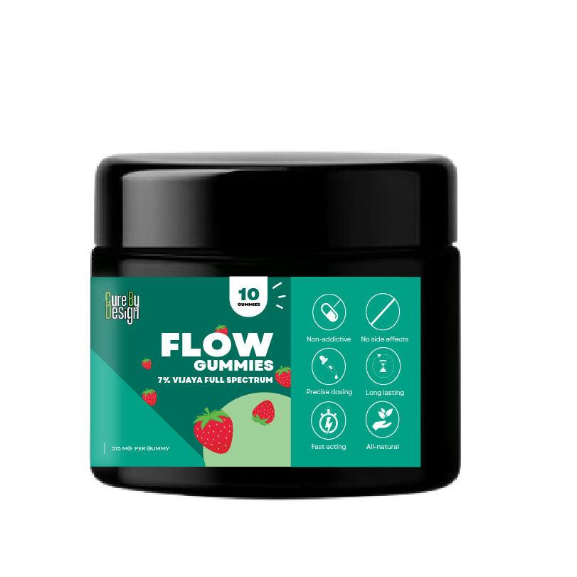 Cure by Design: Flow CBD Gummies – Relief ; Therapeutic Support 3150mg (7%).