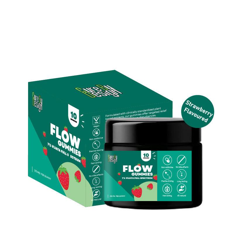 Cure by Design: Flow CBD Gummies – Relief ; Therapeutic Support 3150mg (7%).