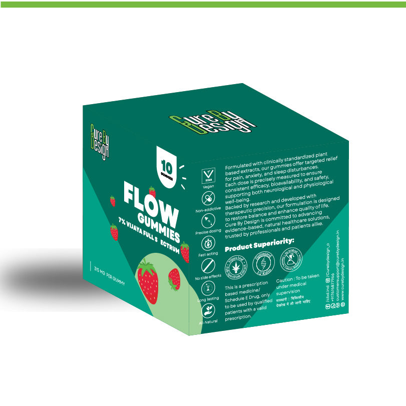 Cure by Design: Flow CBD Gummies – Relief ; Therapeutic Support 3150mg (7%)