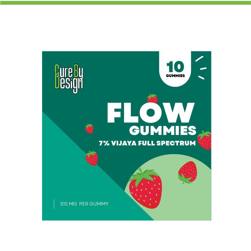 Cure by Design: Flow CBD Gummies – Relief ; Therapeutic Support 3150mg (7%).